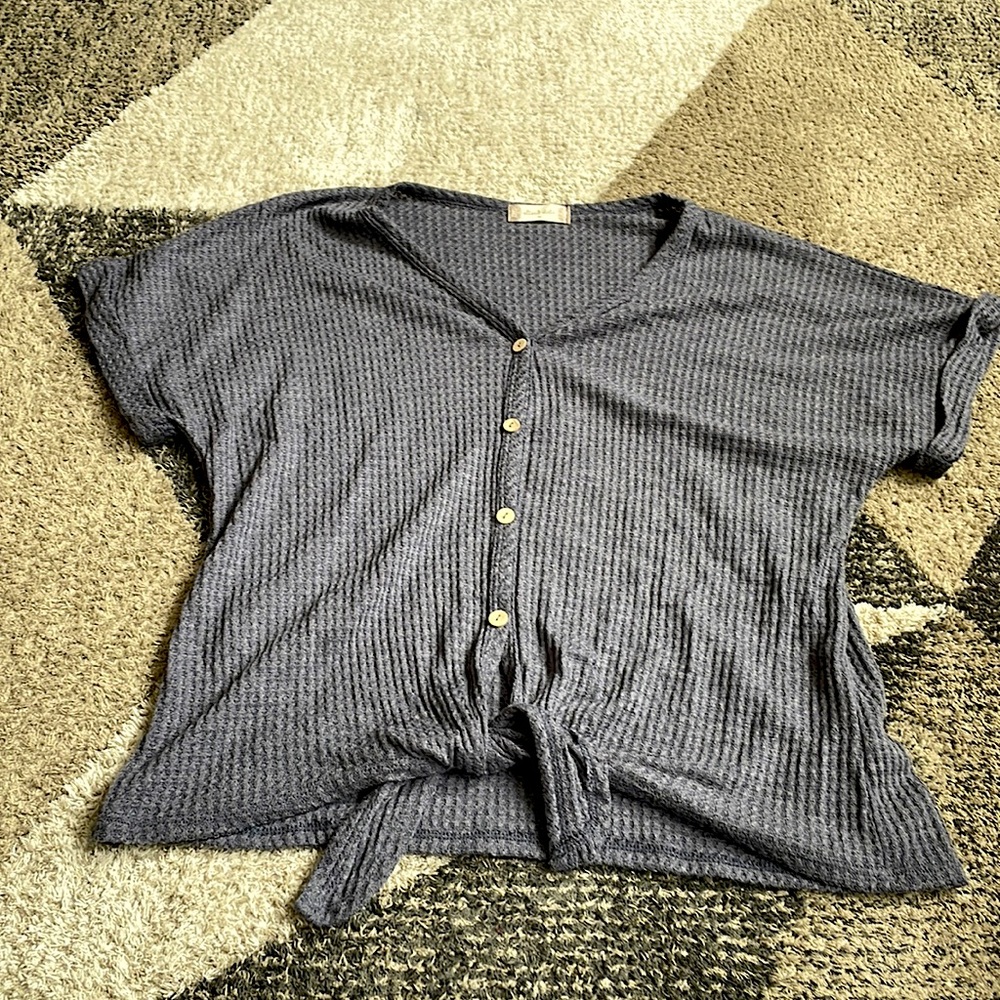 Altar’d State t-shirt that crosses at bottom